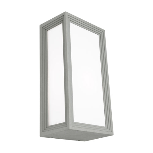 Lyon Exterior Rectangle Silver Bunker Light