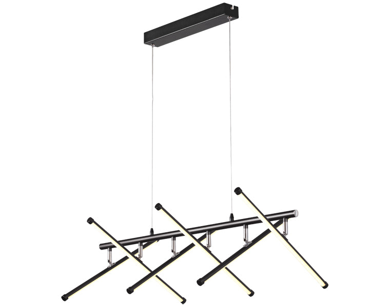 Metrix 6 Light Multi Bar Linear LED Pendant