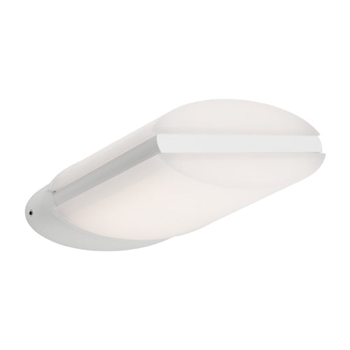 Modena White Modern Exterior LED Wall Light
