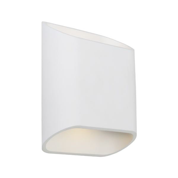 Sarina White Contemporary Up/Down LED Exterior Wall Light