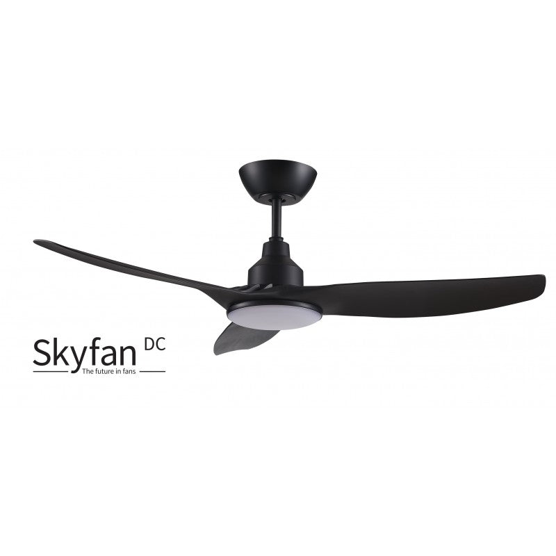 Skyfan 52&quot;/1300mm 3 Blade Black with LED Light DC Motor Glass Fibre Composite Ceiling Fan
