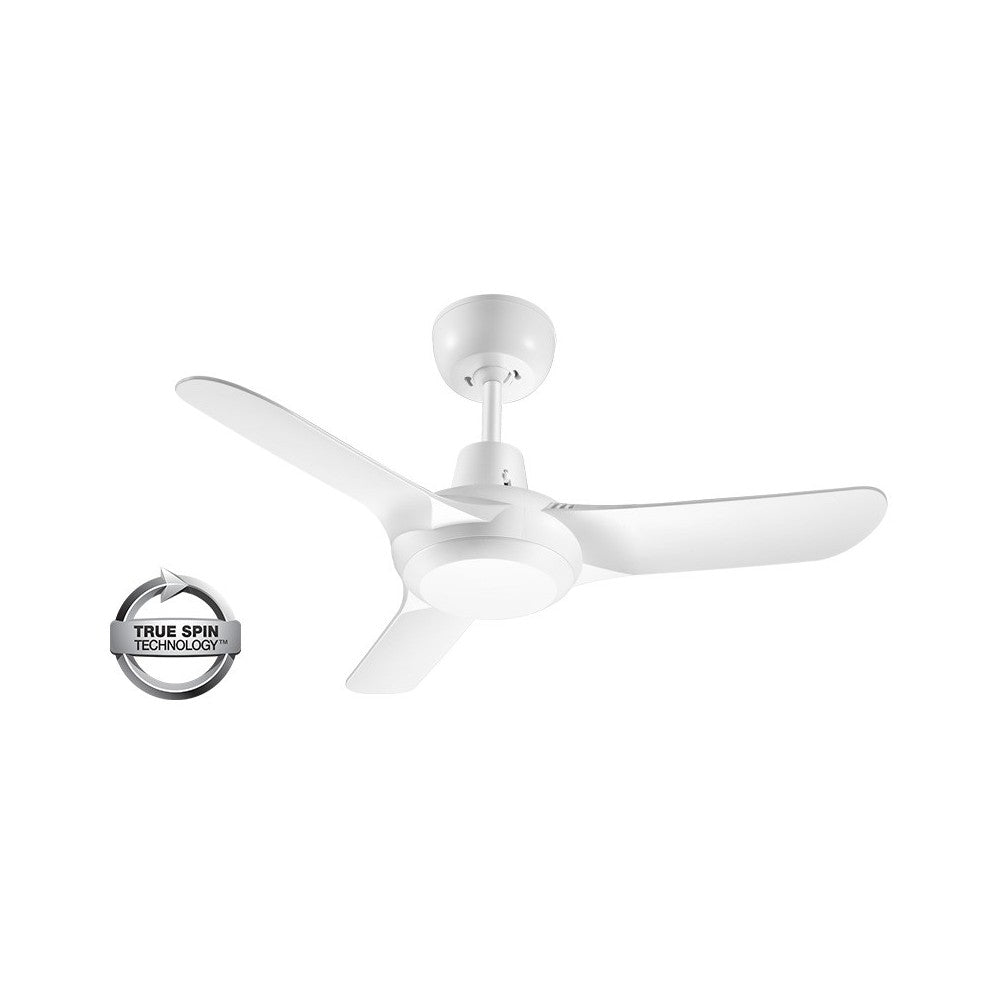 Spyda 36"/900mm 3-Blade White ABS Plastic Ceiling Fan By Ventair