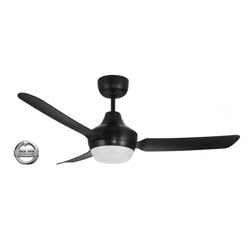 Stanza 48"/1220mm Black with B22 Light 3 Blade AC Ceiling Fan