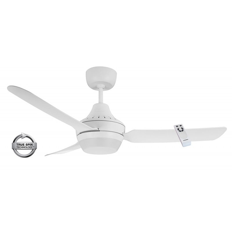 Stanza 48"/1220mm White with B22 Light and Remote 3 Blade AC Ceiling Fan