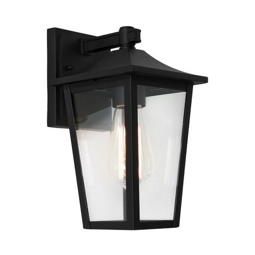 York Black Tapered Lantern Exterior Coach Wall Light