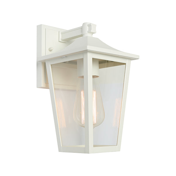 York White Tapered Lantern Exterior Coach Wall Light