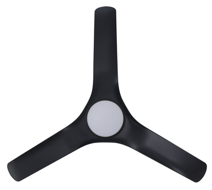 Tahiti 52"/1320mm 3 Blade Black with LED Light DC Motor ABS Ceiling Fan