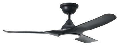 Tahiti 52"/1320mm 3 Blade Black with LED Light DC Motor ABS Ceiling Fan