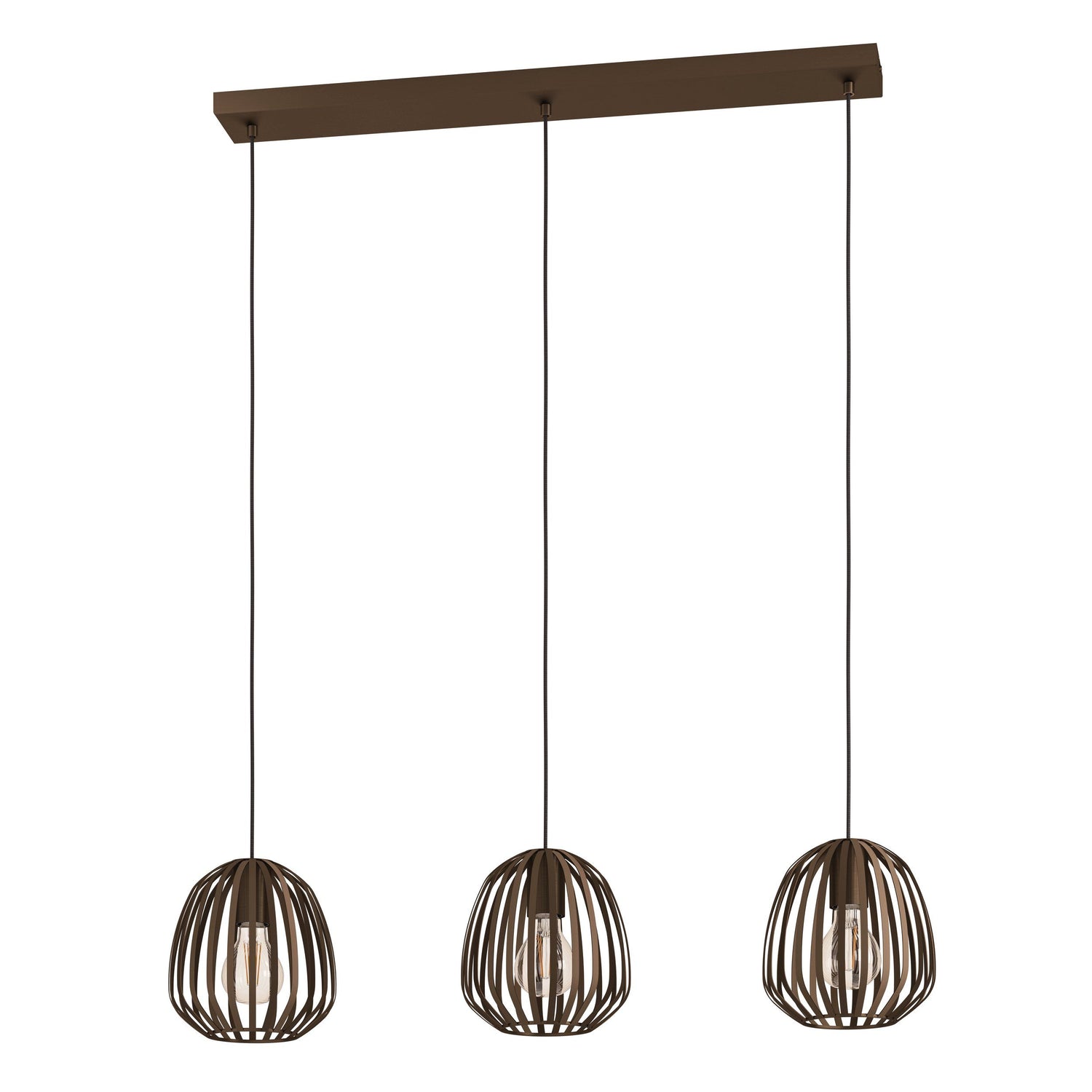 Espinal 3 Light Bronze Metal Modern Pendant