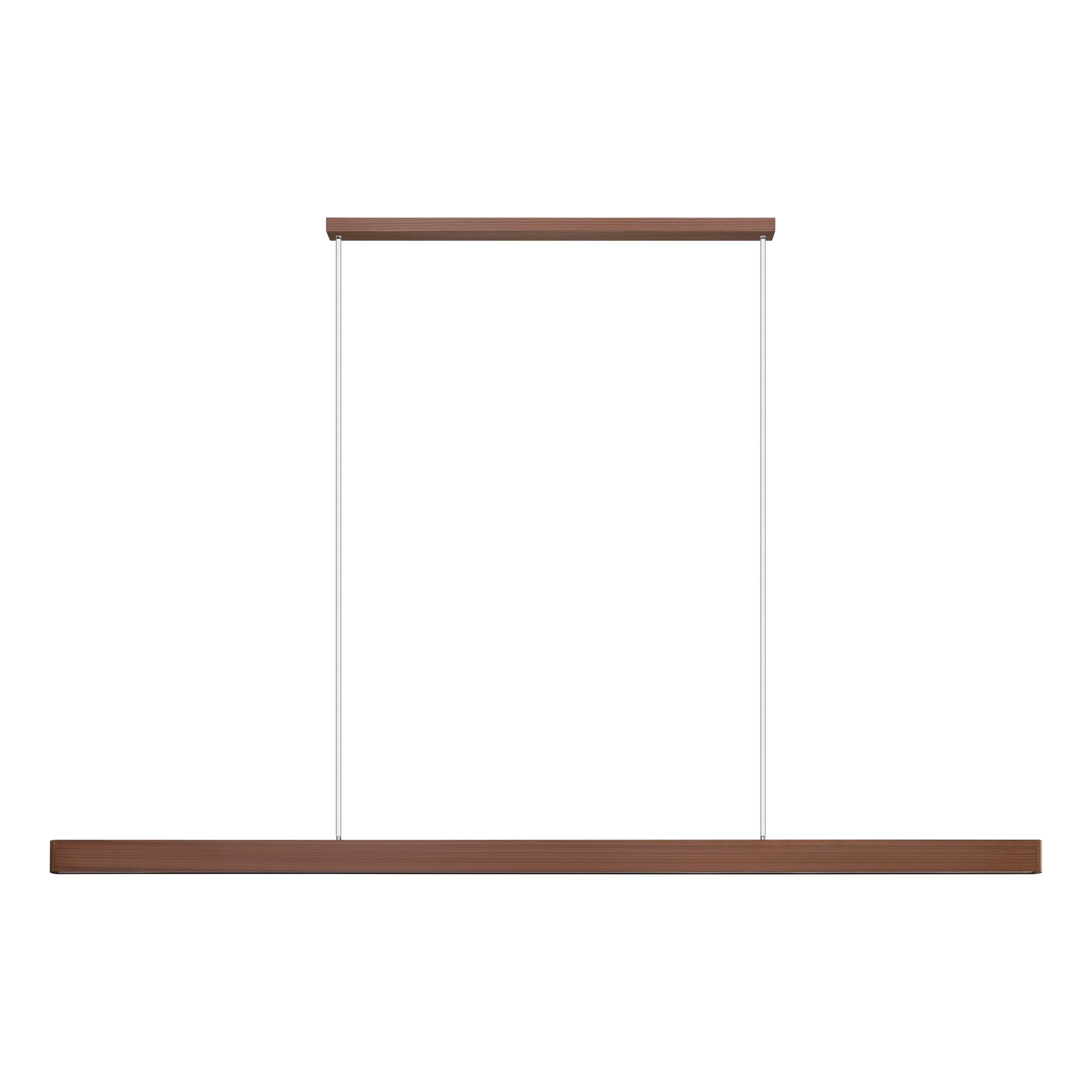 Climene 3 240cm Walnut Linear Tri-Colour LED Strip Pendant