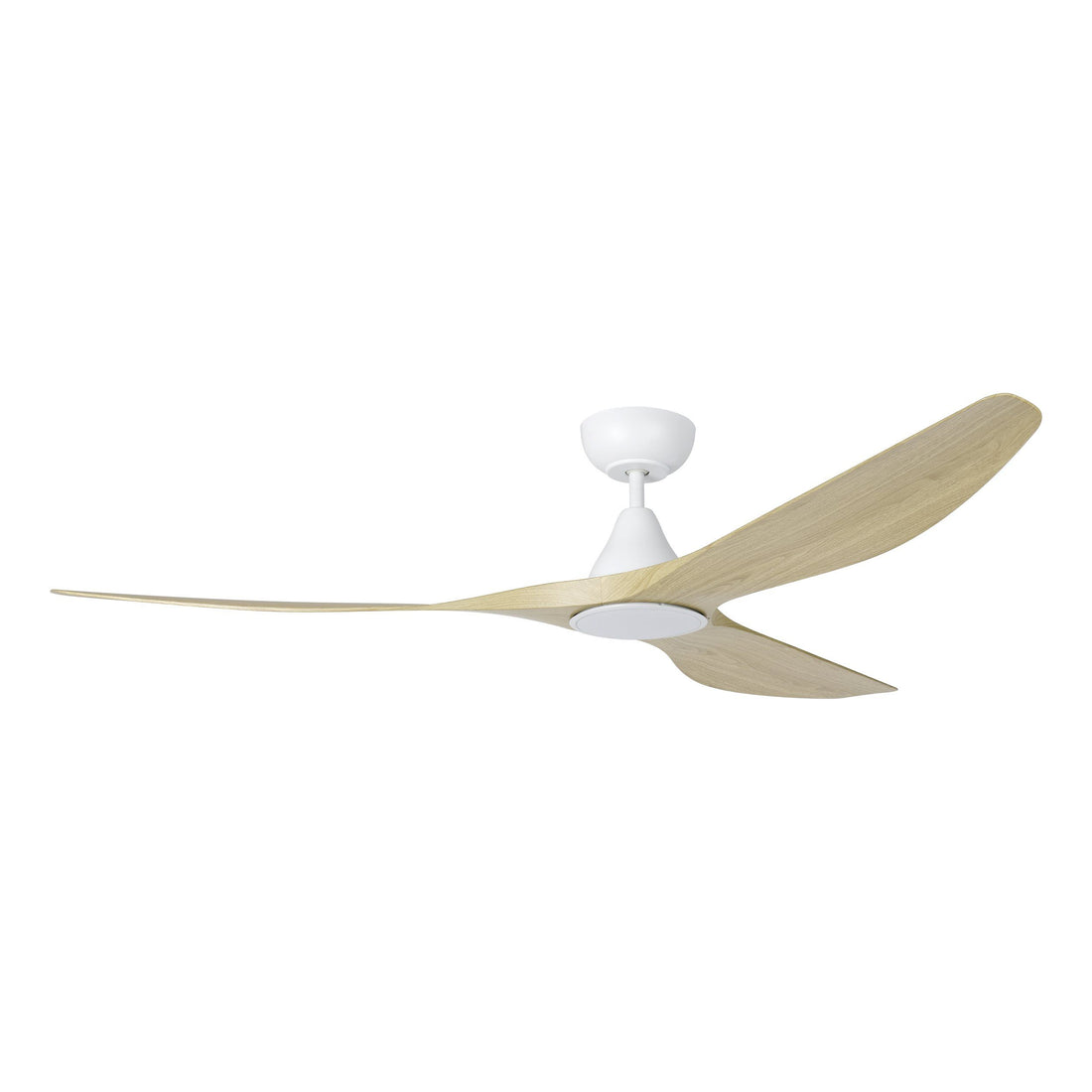 Surf 72"/1829mm 3 Blade Oak and White with LED DC Motor ABS Ceiling Fan