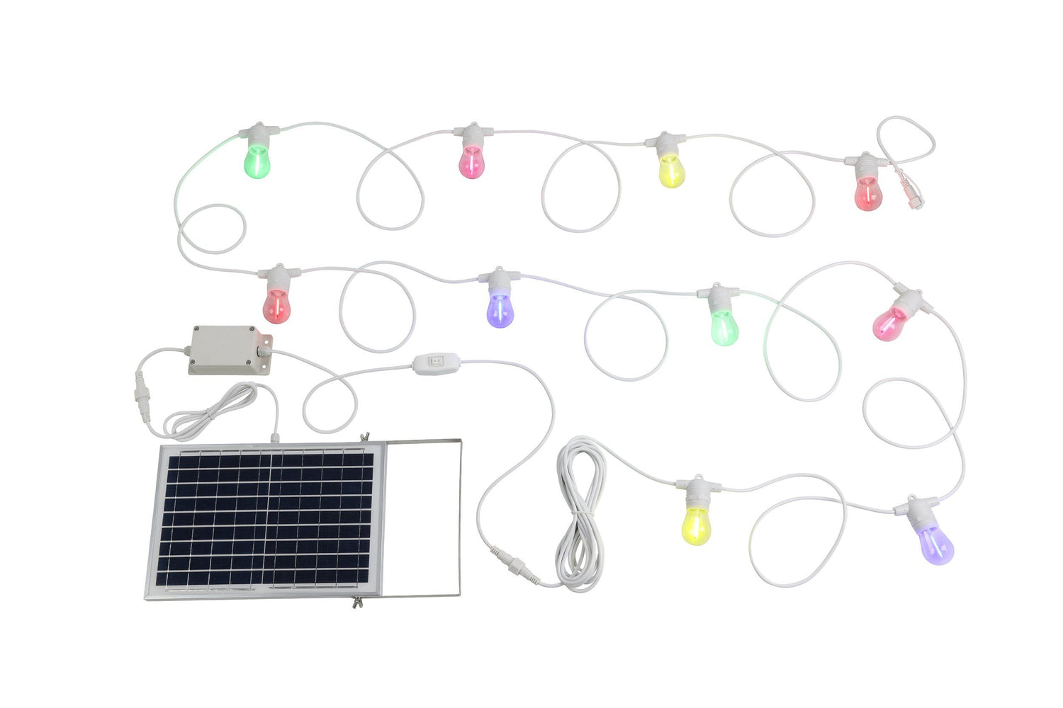 Festoon Solar White with 10-Light Multi-Colour Kit