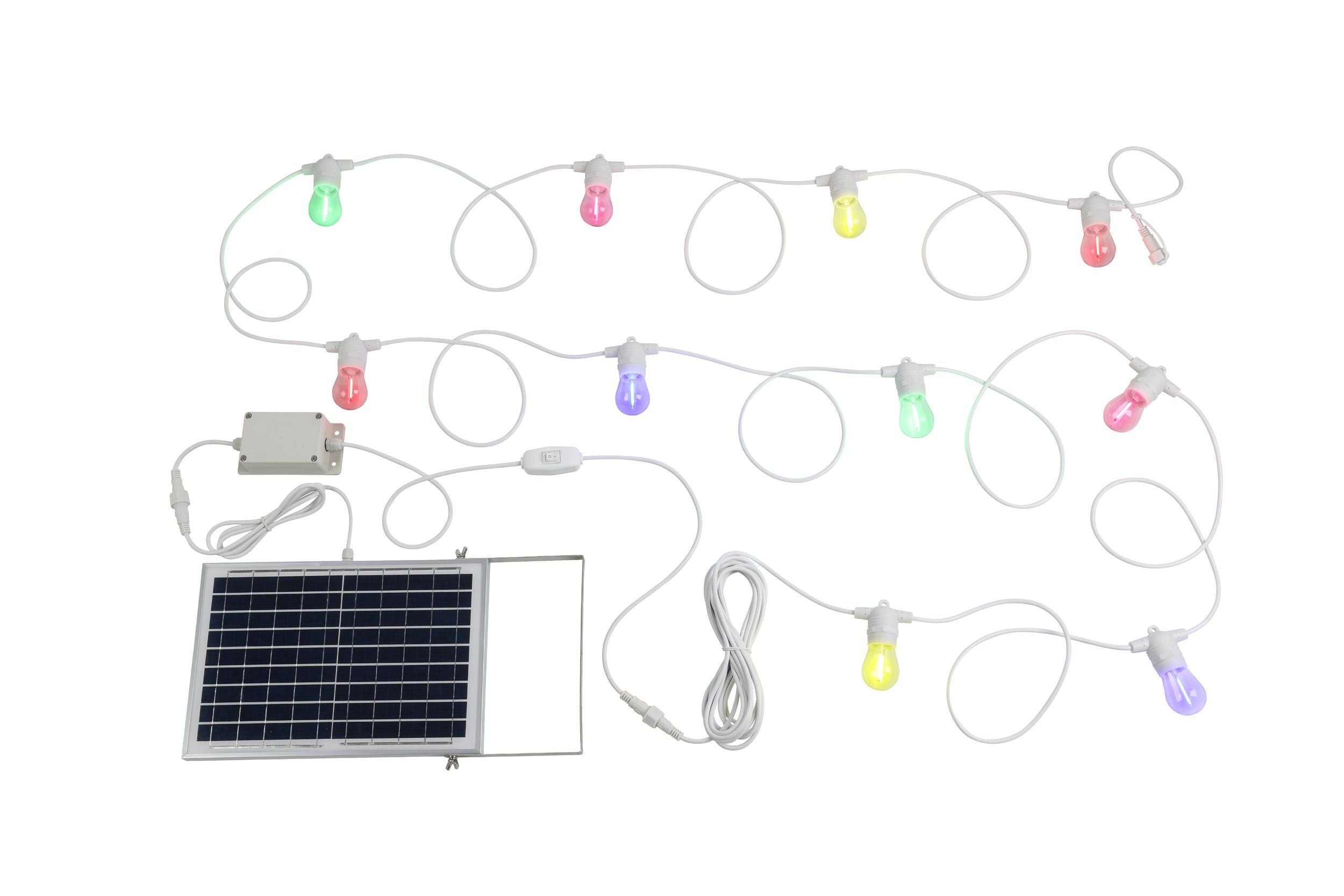 Festoon Solar White with 10-Light Multi-Colour Kit