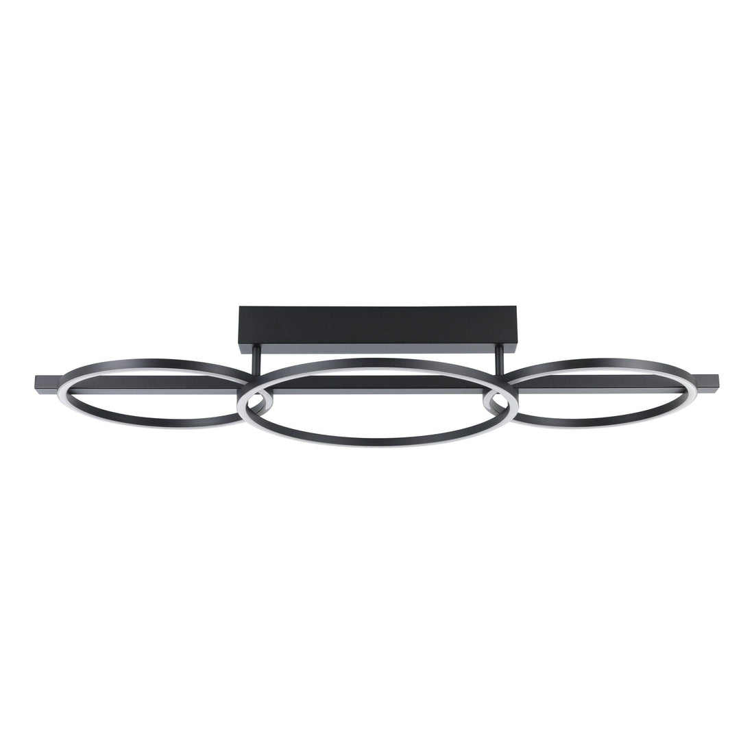 Lanacera Modern LED 3000k 3-Ring Black Close to Ceiling