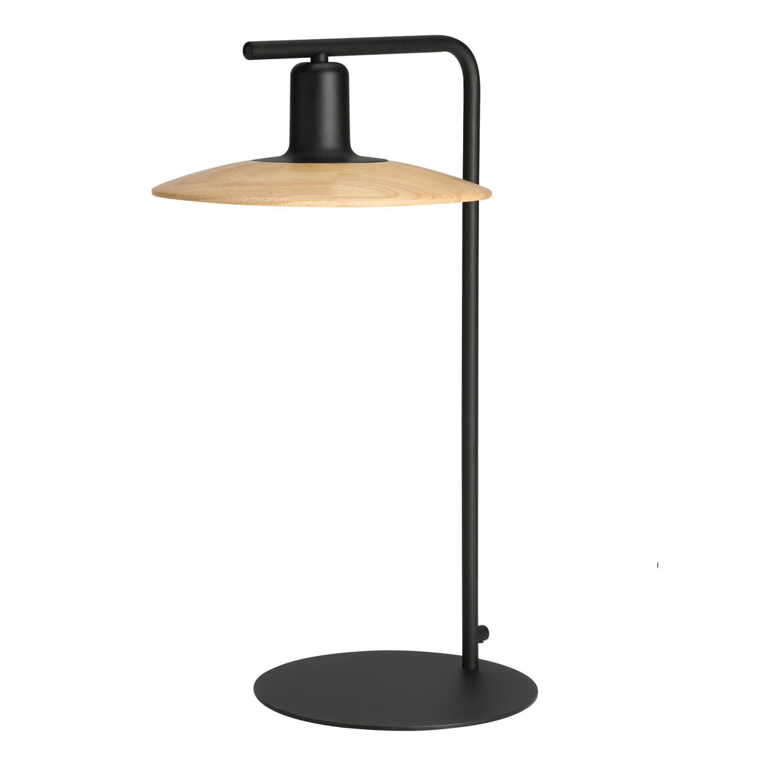 Mayazes Black and Timber Modern Table Lamp