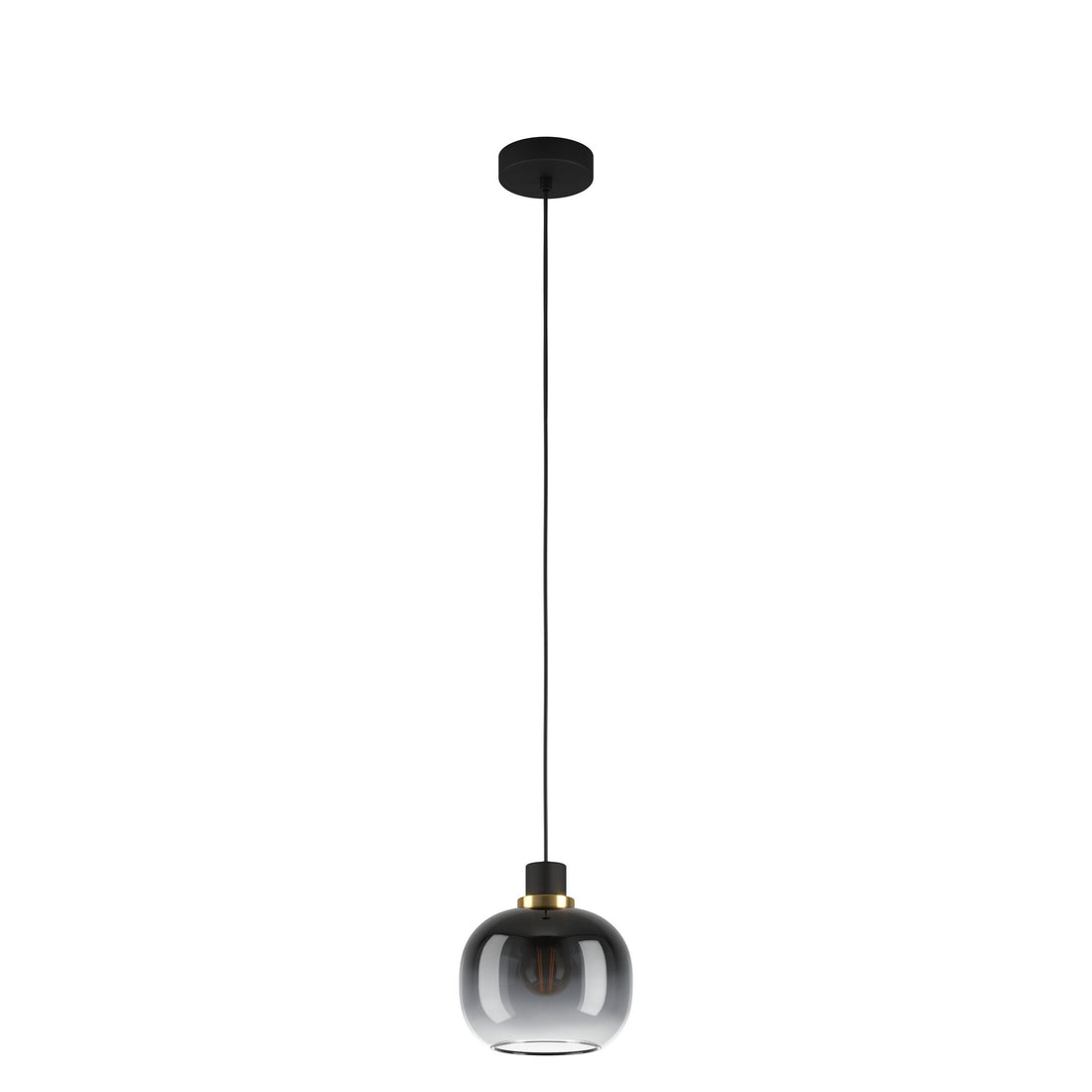 Oilella 1 Light Black and Smoke Contemporary Pendant
