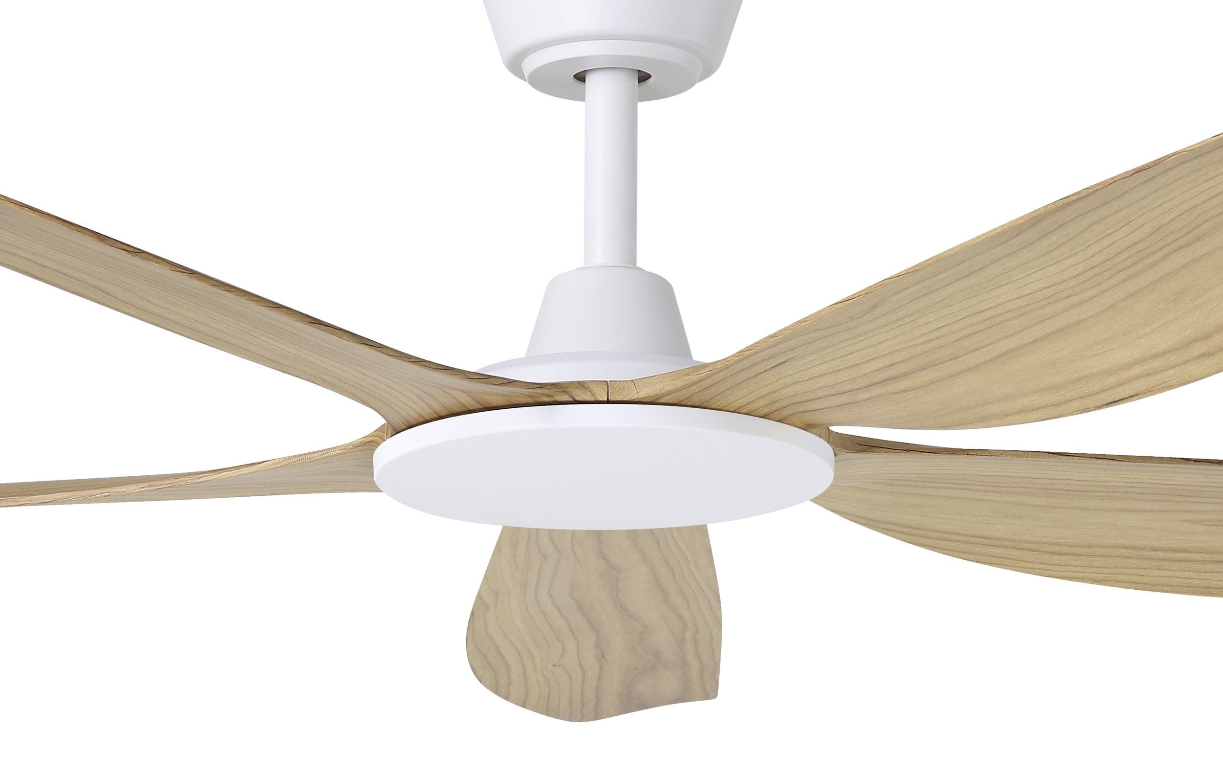 Miami 52"/1320mm 5 Blade White and Blackbutt DC Motor ABS Ceiling Fan