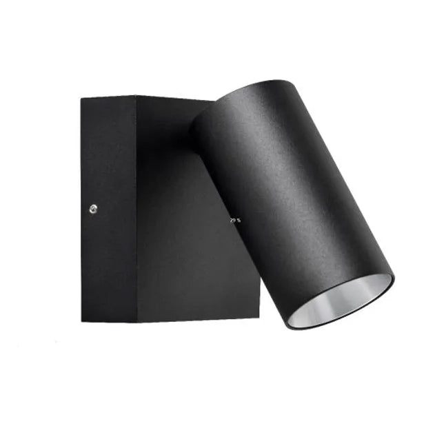 1 Light Black LED Square Base Adjustable Cylinder Wall Light