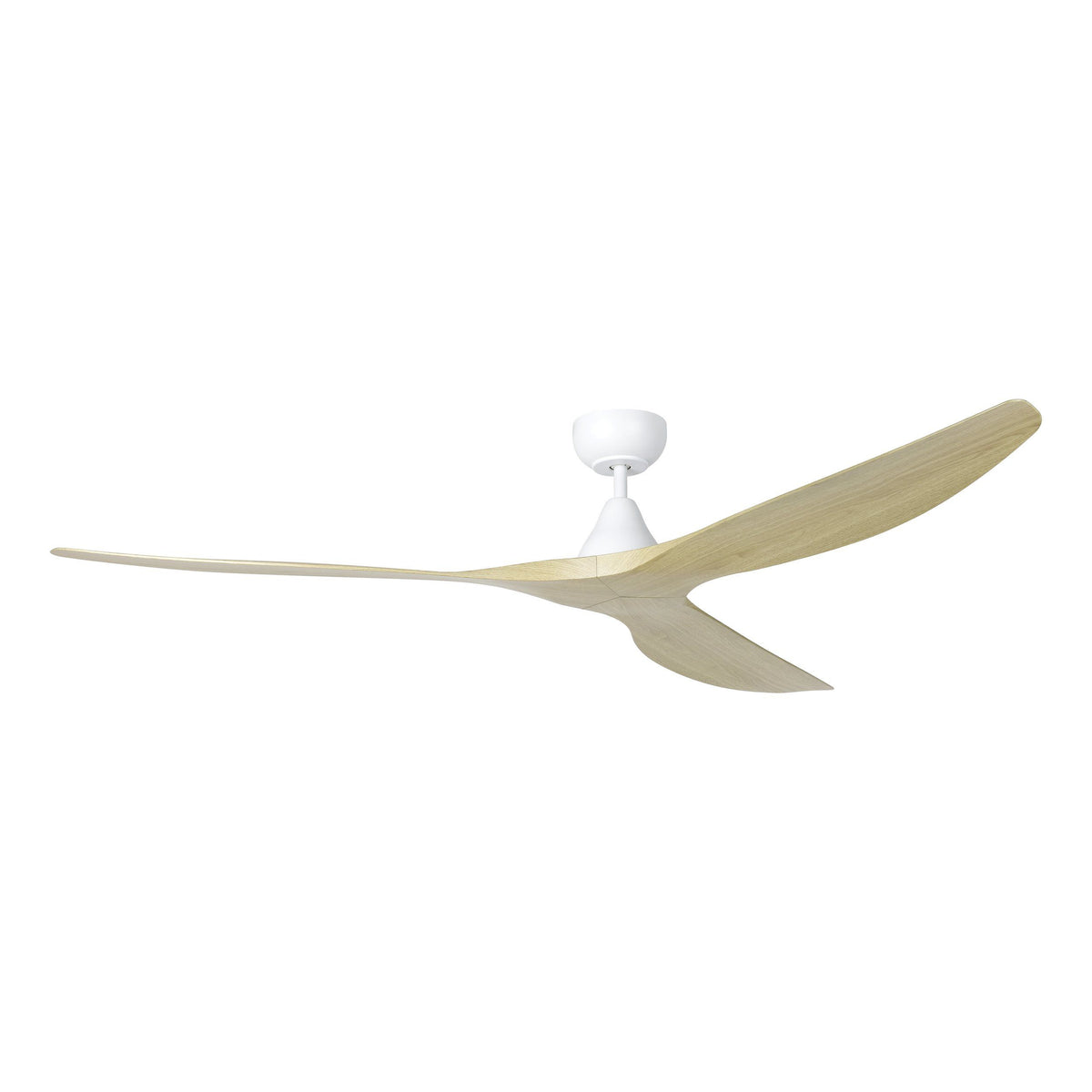 Surf 72"/1829mm 3 Blade White with Oak DC Motor ABS Ceiling Fan