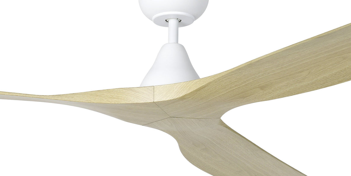 Surf 72"/1829mm 3 Blade White with Oak DC Motor ABS Ceiling Fan