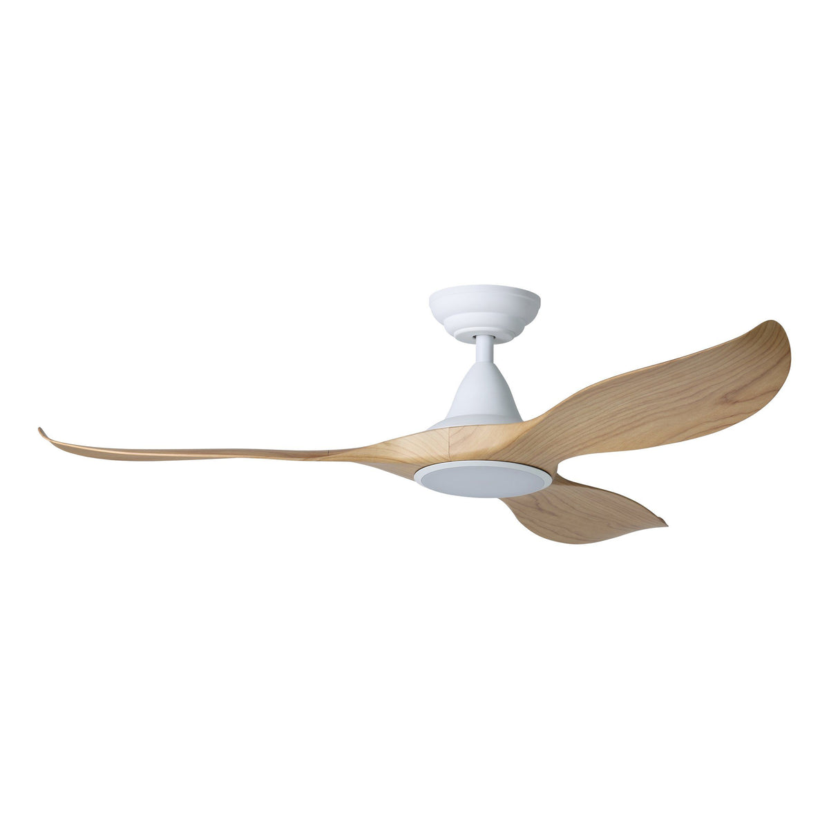 Noosa 52"/132cm Blackbutt and White with LED Light DC Motor Ceiling Fan