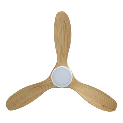 Noosa 52&quot;/132cm Blackbutt and White with LED Light DC Motor Ceiling Fan