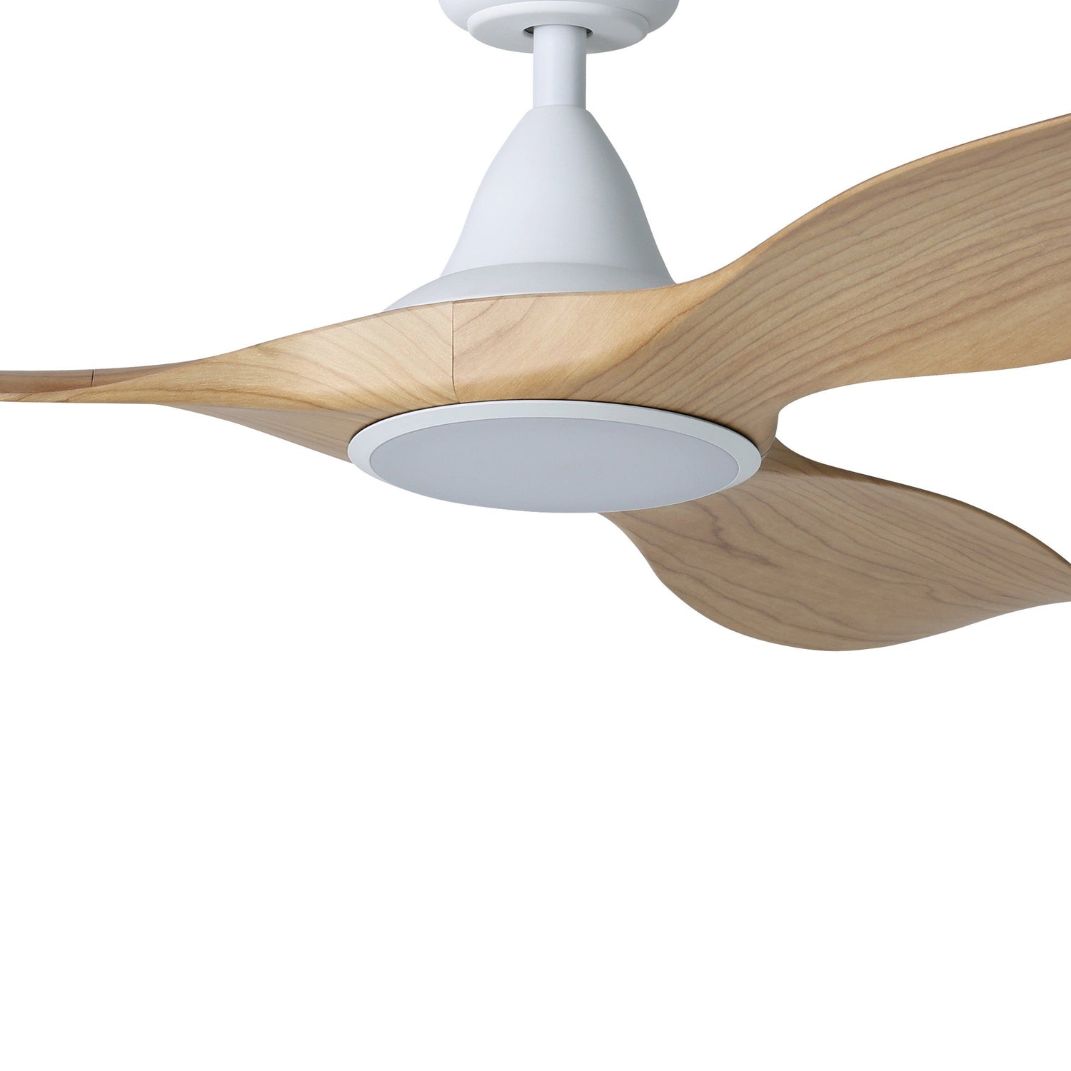 Noosa 52&quot;/132cm Blackbutt and White with LED Light DC Motor Ceiling Fan
