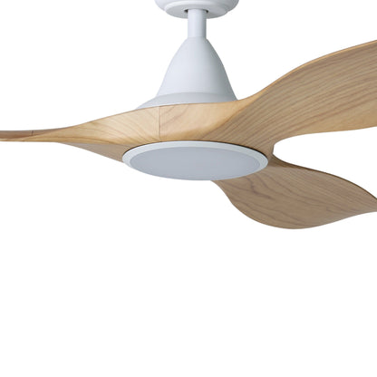 Noosa 52&quot;/132cm Blackbutt and White with LED Light DC Motor Ceiling Fan