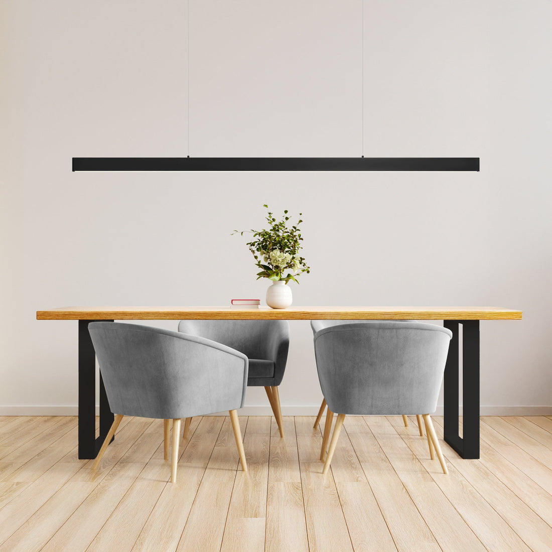 Climene 3 240cm Black Linear Tri-Colour LED Strip Pendant