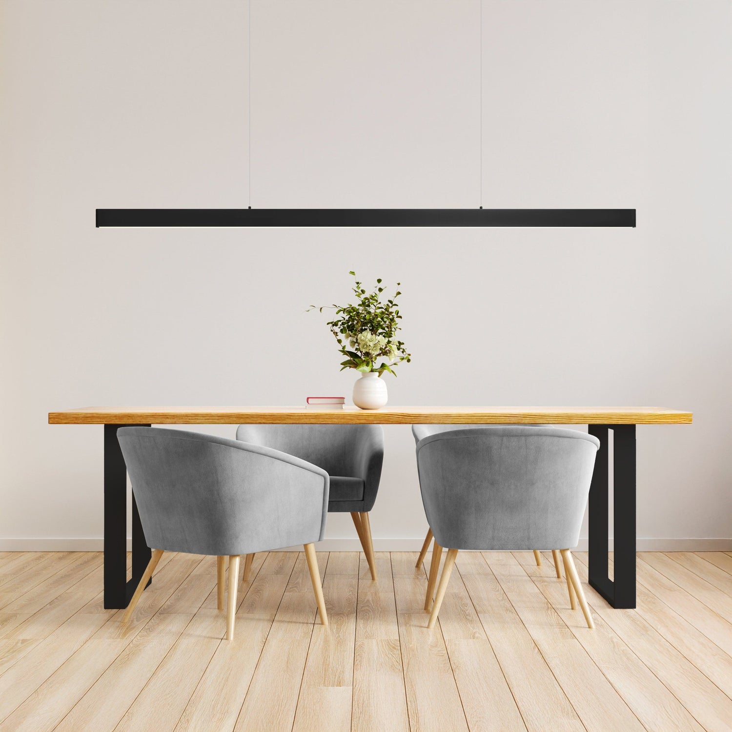 Climene 3 240cm Black Linear Tri-Colour LED Strip Pendant