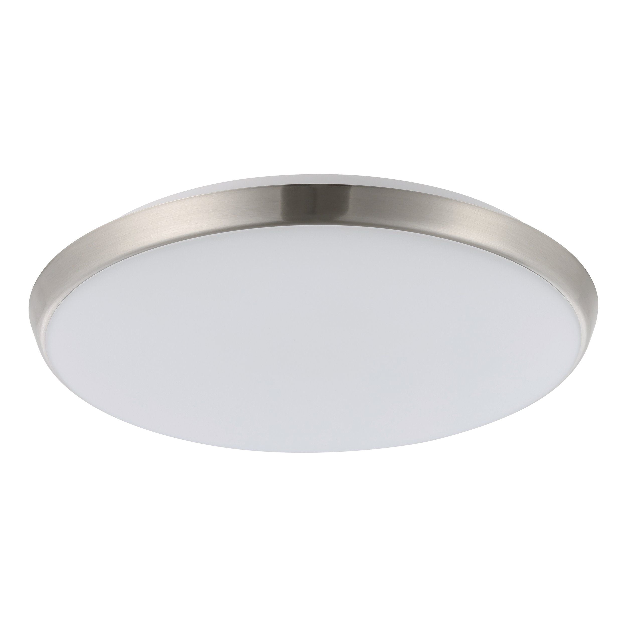 Ollie 2 18/25w Satin Nickel 300mm Tri-Colour LED Oyster