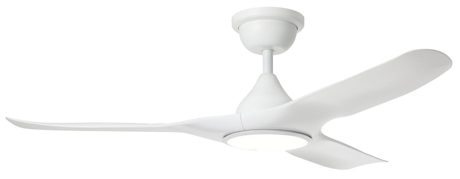 Tahiti 52"/1320mm 3 Blade White with LED Light DC Motor ABS Ceiling Fan