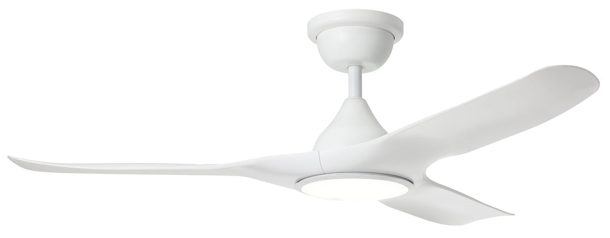 Tahiti 52"/1320mm 3 Blade White with LED Light DC Motor ABS Ceiling Fan