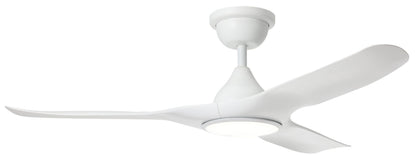Tahiti 52"/1320mm 3 Blade White with LED Light DC Motor ABS Ceiling Fan
