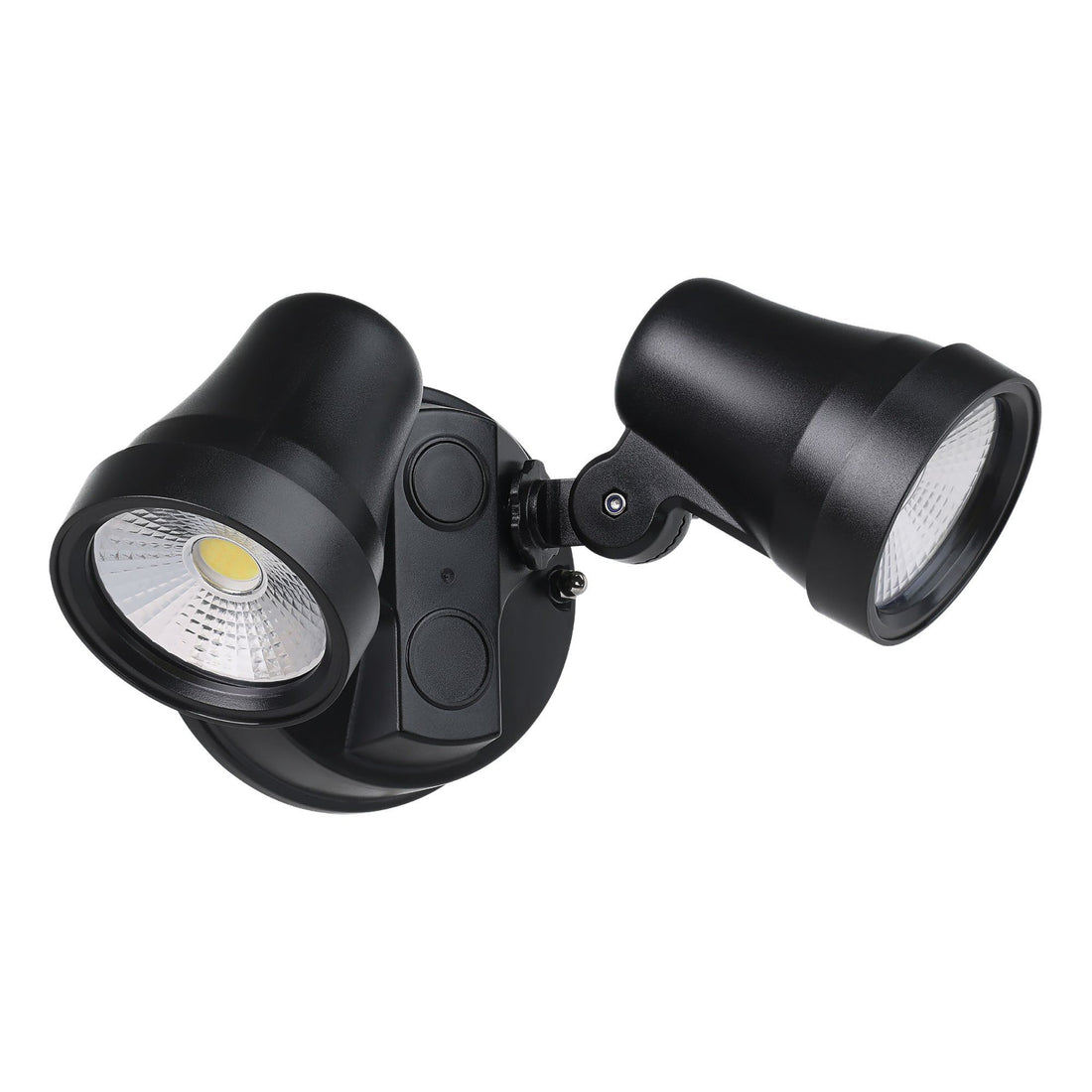 Coastguard 2 Light Black Tri-Colour Exterior Security Spot Light