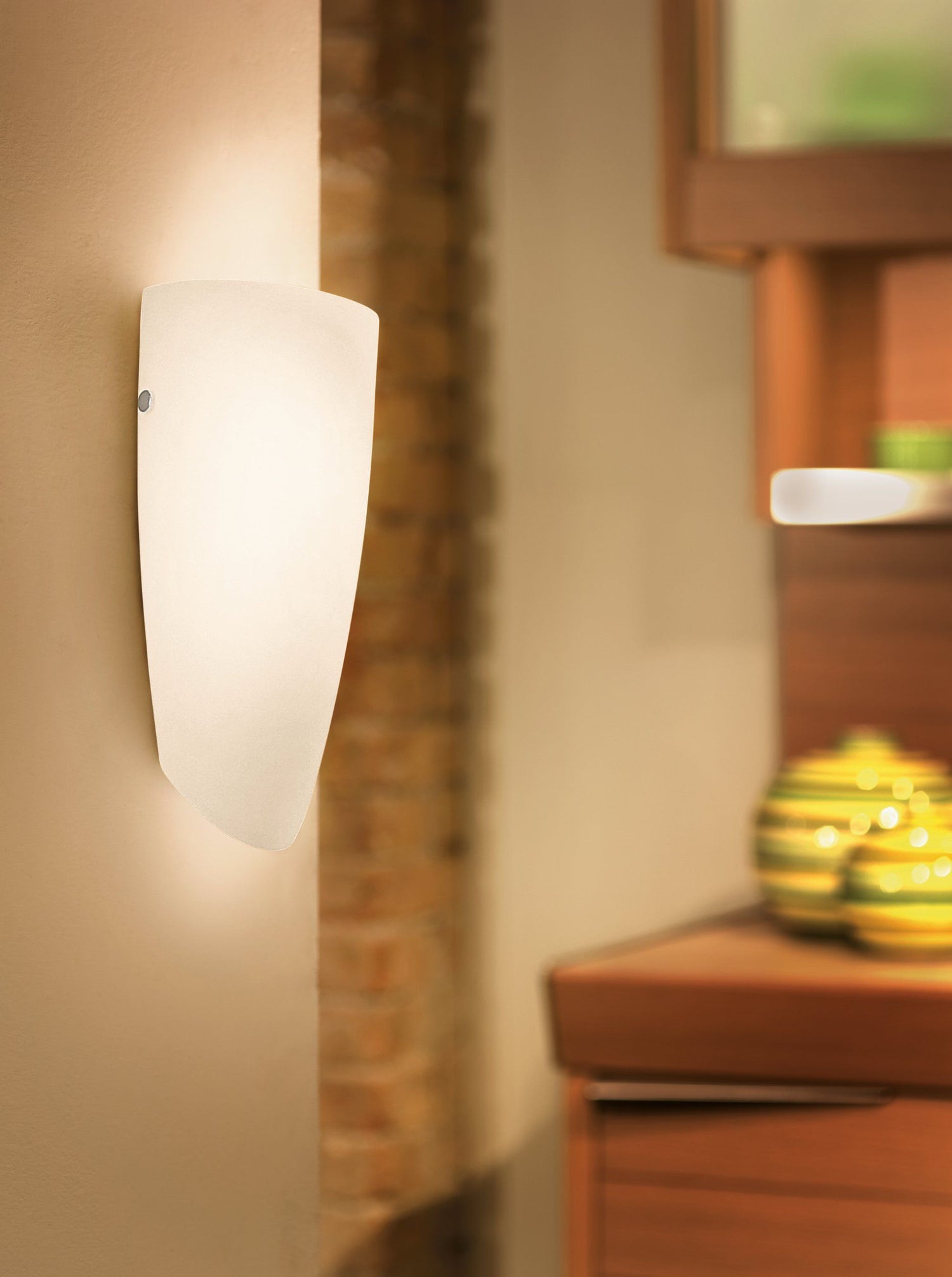 Nemo Opal Glass Scoop Wall Sconce Light