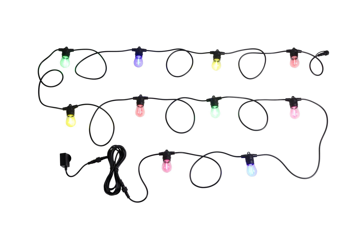 Festoon Black with 10-Light Multi-Colour Kit