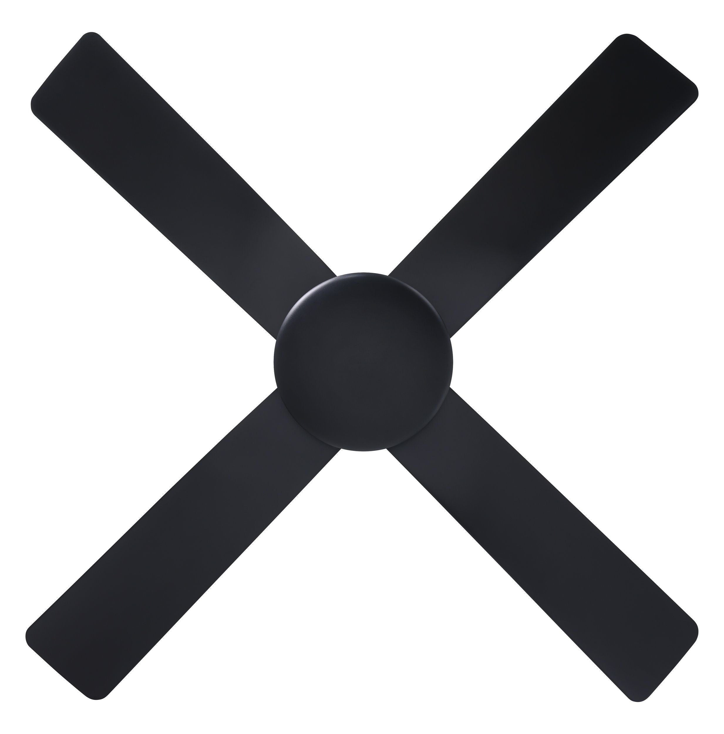 Aloha 52&quot;/1300mm 4 Blade Black Smart Control DC Motor ABS Ceiling Fan
