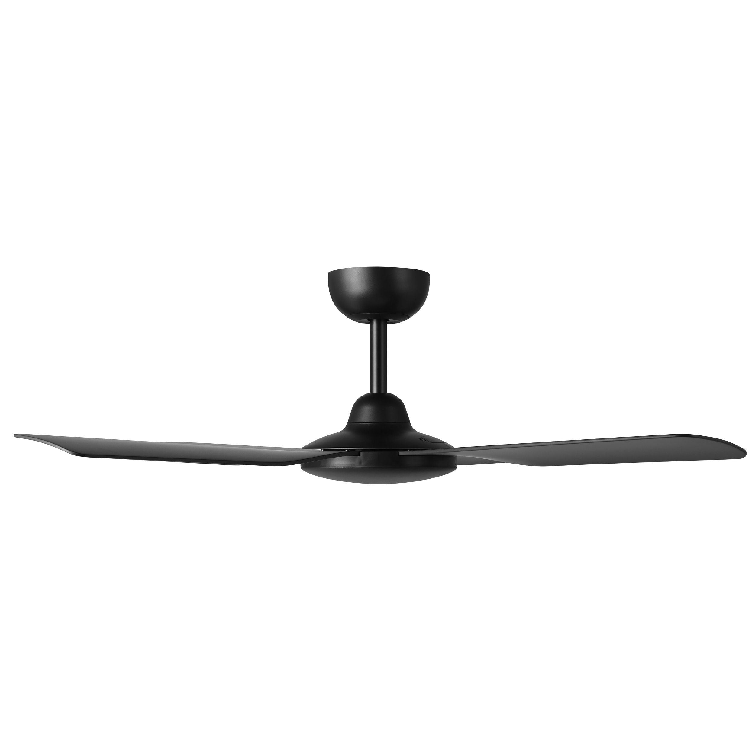 Aloha 52&quot;/1300mm 4 Blade Black Smart Control DC Motor ABS Ceiling Fan