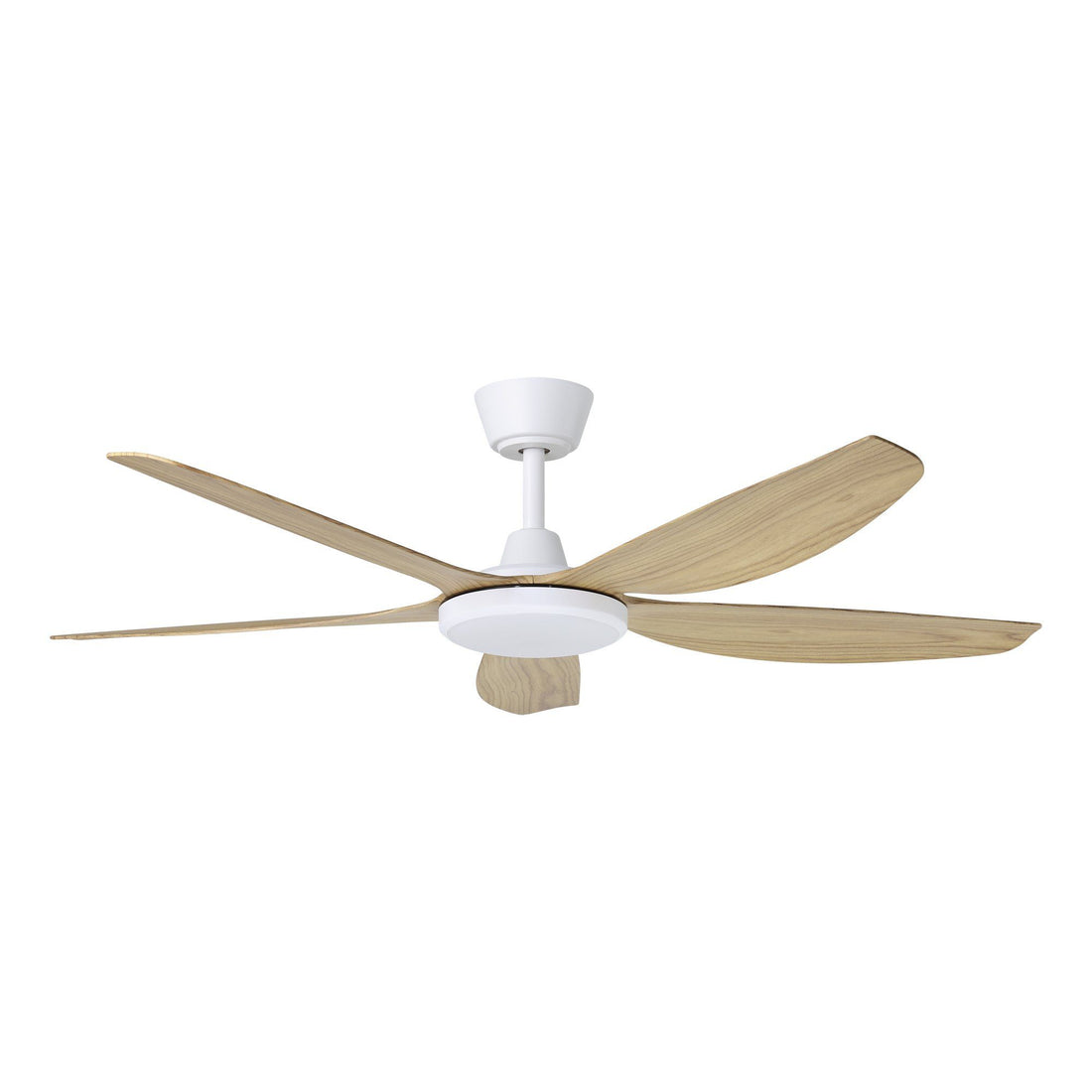 Miami 52"/1320mm 5 Blade White and Blackbutt with LED DC Motor ABS Ceiling Fan