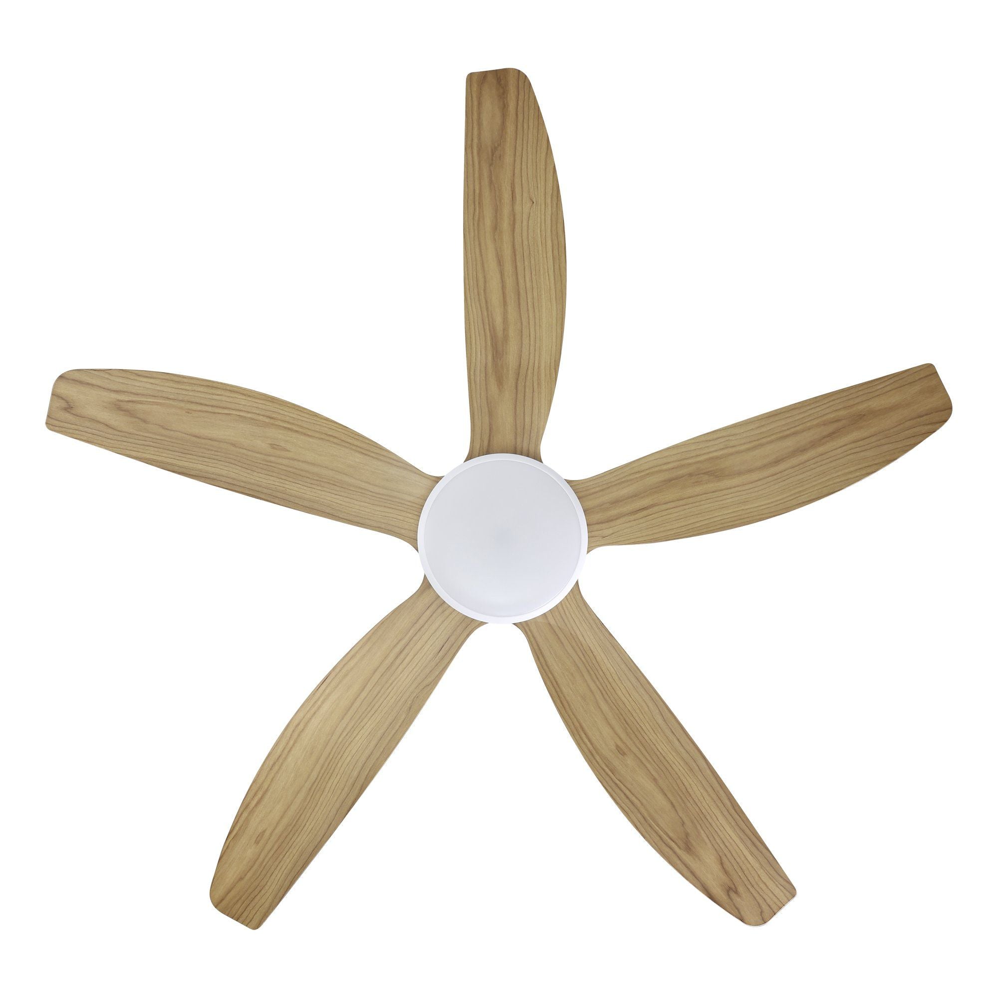 Miami 52"/1320mm 5 Blade White and Blackbutt with LED DC Motor ABS Ceiling Fan