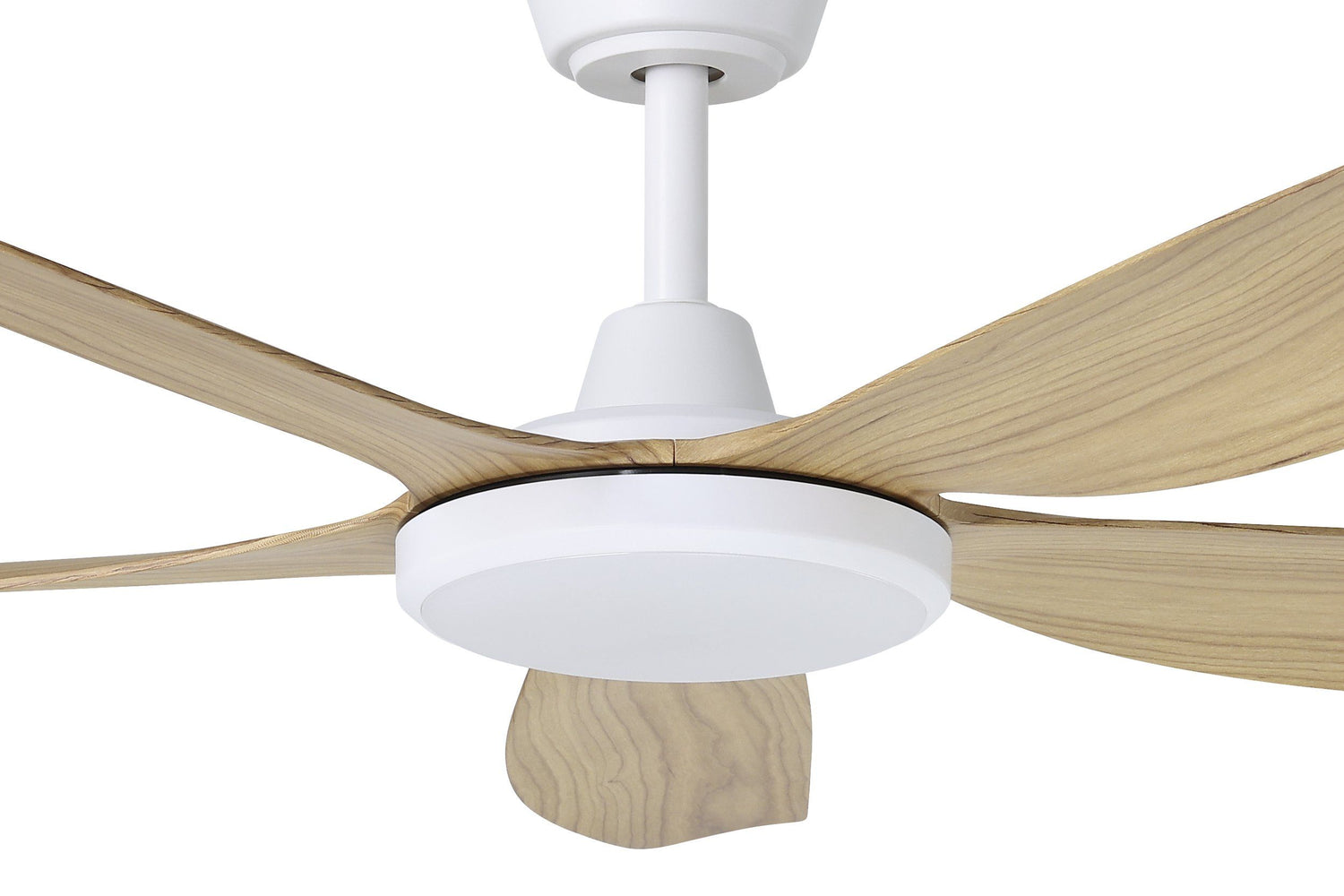 Miami 52"/1320mm 5 Blade White and Blackbutt with LED DC Motor ABS Ceiling Fan