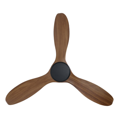Noosa 52&quot;/132cm New Teak and Black DC Motor Ceiling Fan