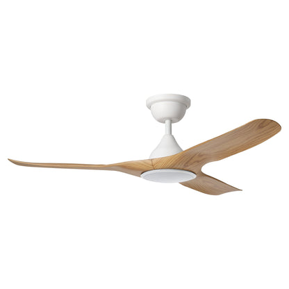 Tahiti 52"/1320mm 3 Blade White and Blackbutt with LED Light DC Motor ABS Ceiling Fan