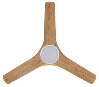 Tahiti 52"/1320mm 3 Blade White and Blackbutt with LED Light DC Motor ABS Ceiling Fan