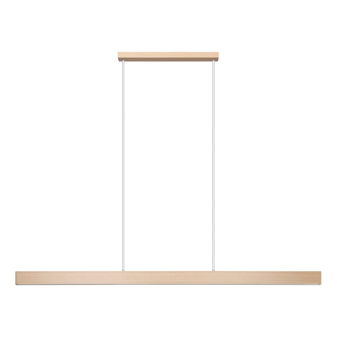 Climene 3 180cm Oak Linear Tri-Colour LED Strip Pendant