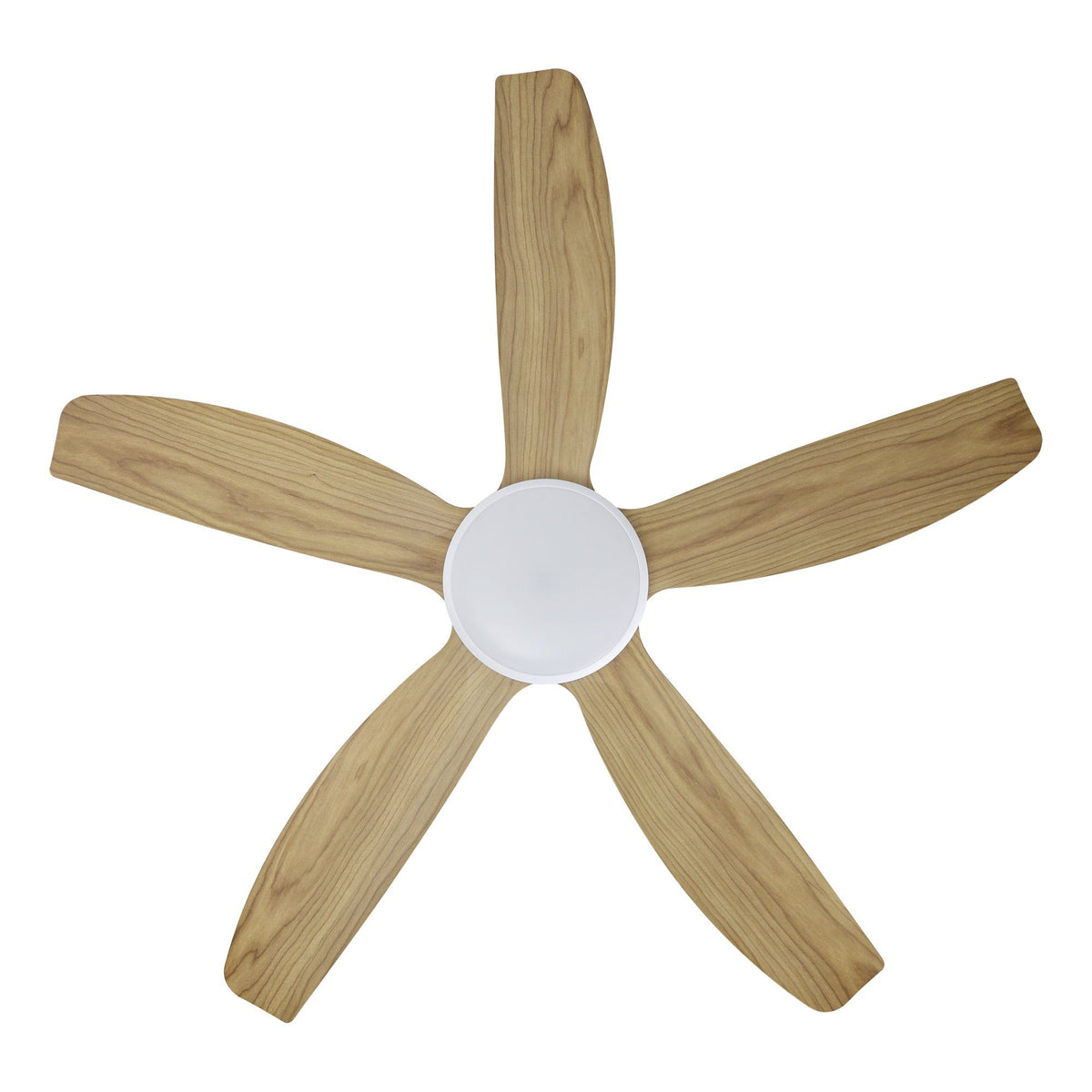 Miami 48"/1220mm 5 Blade White and Blackbutt with LED DC Motor ABS Ceiling Fan