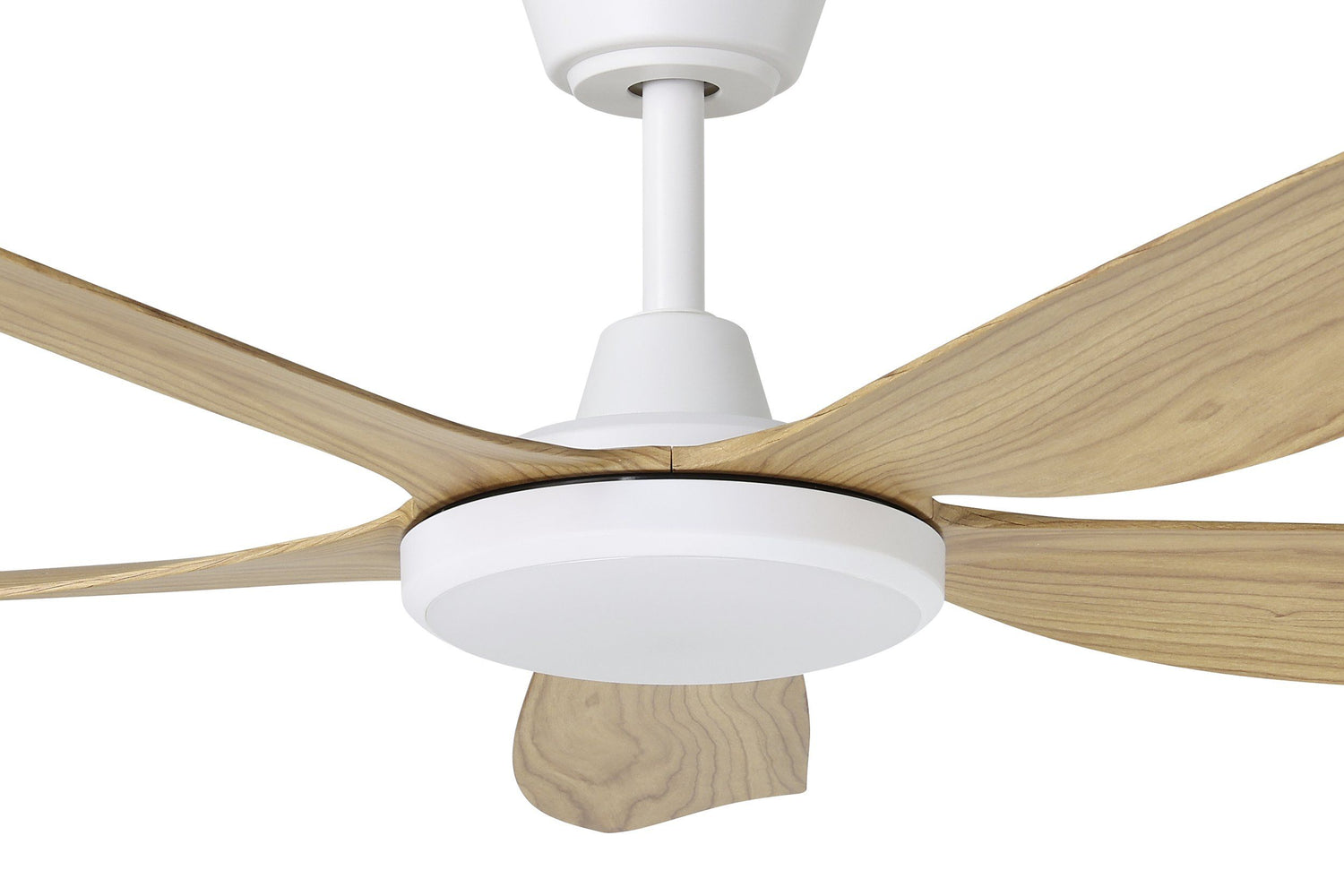 Miami 48"/1220mm 5 Blade White and Blackbutt with LED DC Motor ABS Ceiling Fan