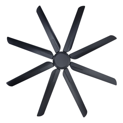 Santorini 66"/1670mm 8 Blade Black DC Motor ABS Ceiling Fan