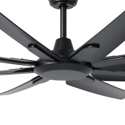 Santorini 66"/1670mm 8 Blade Black DC Motor ABS Ceiling Fan
